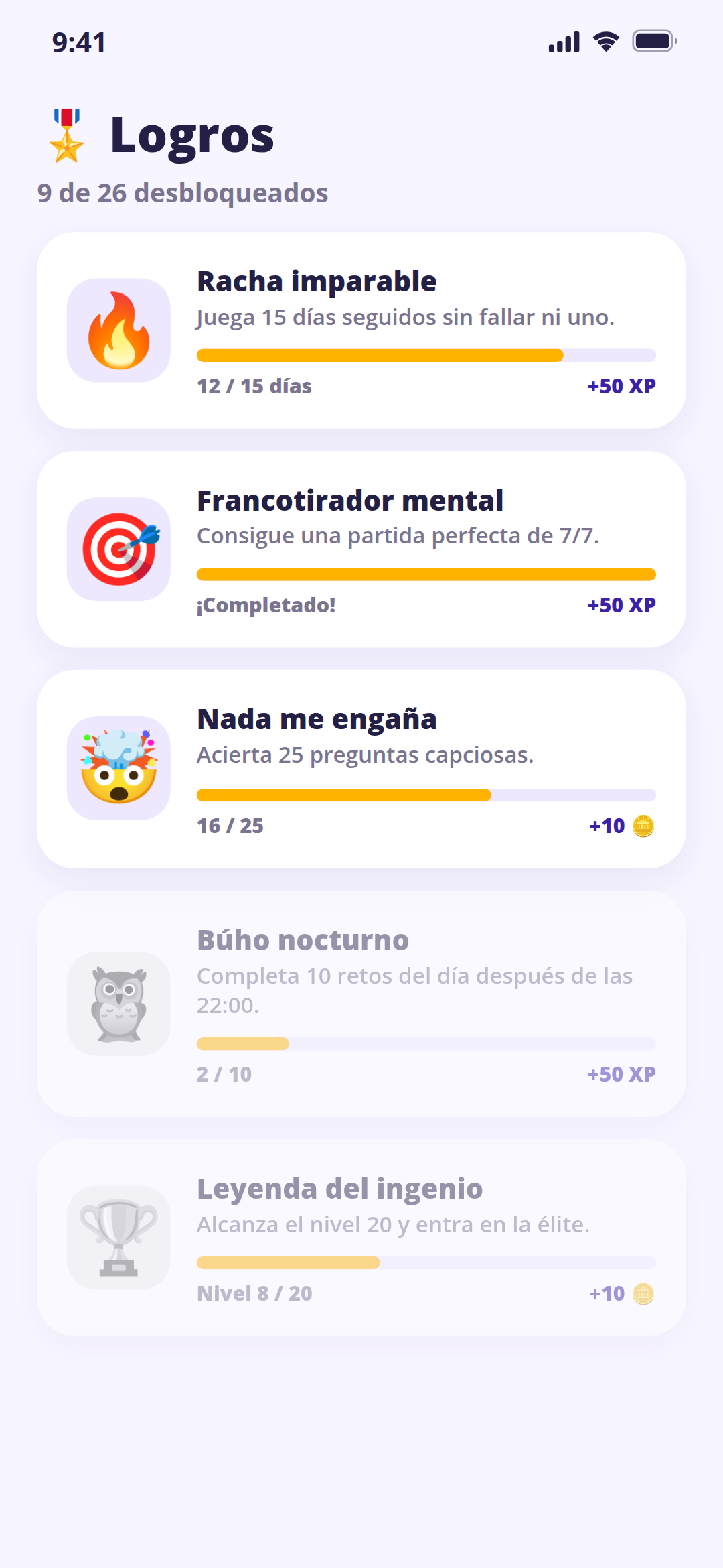 Logros de BrainTrain