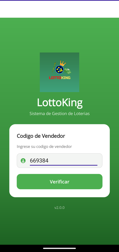 Ekran app la kote vandè a ekri kòd bank la pou li ka anrejistre telefòn nan